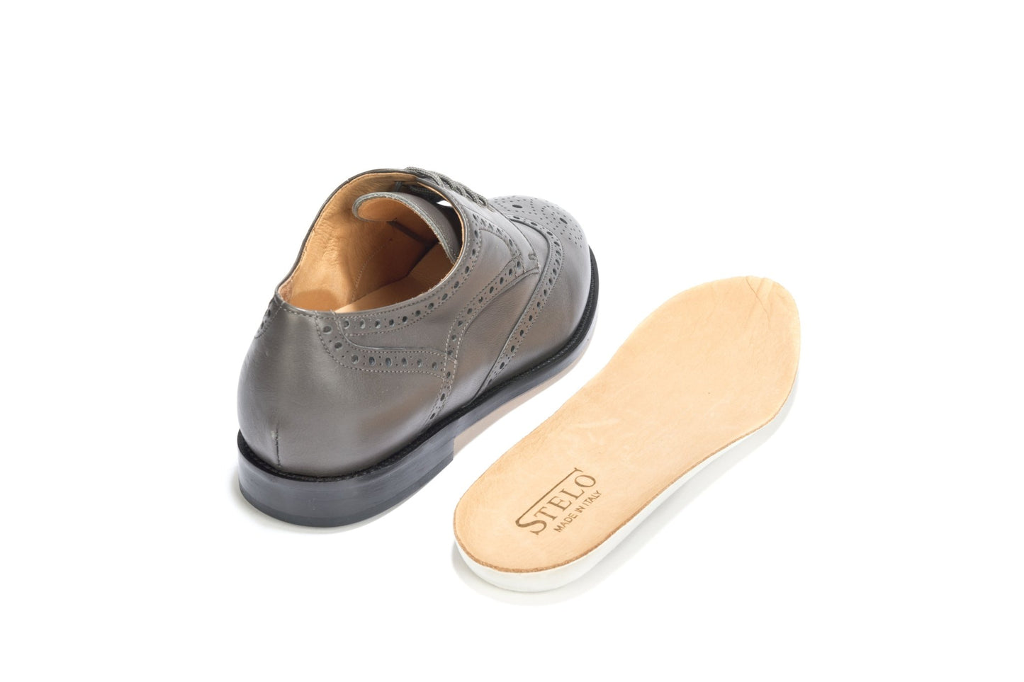 Loredan | suola in cuoio | grigio chiaro - SteloItaly