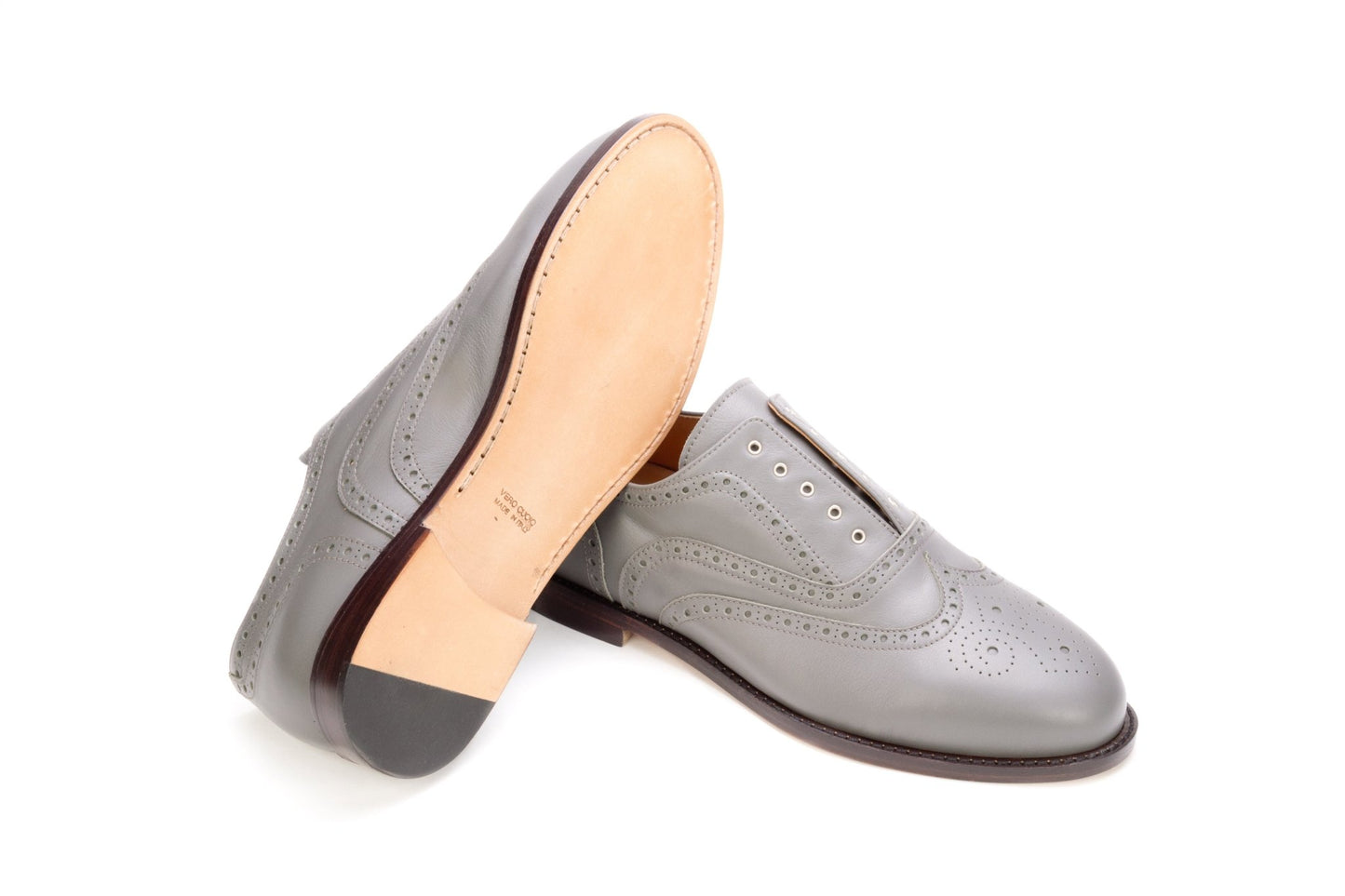 Loredan | suola in cuoio | grigio perla - SteloItaly