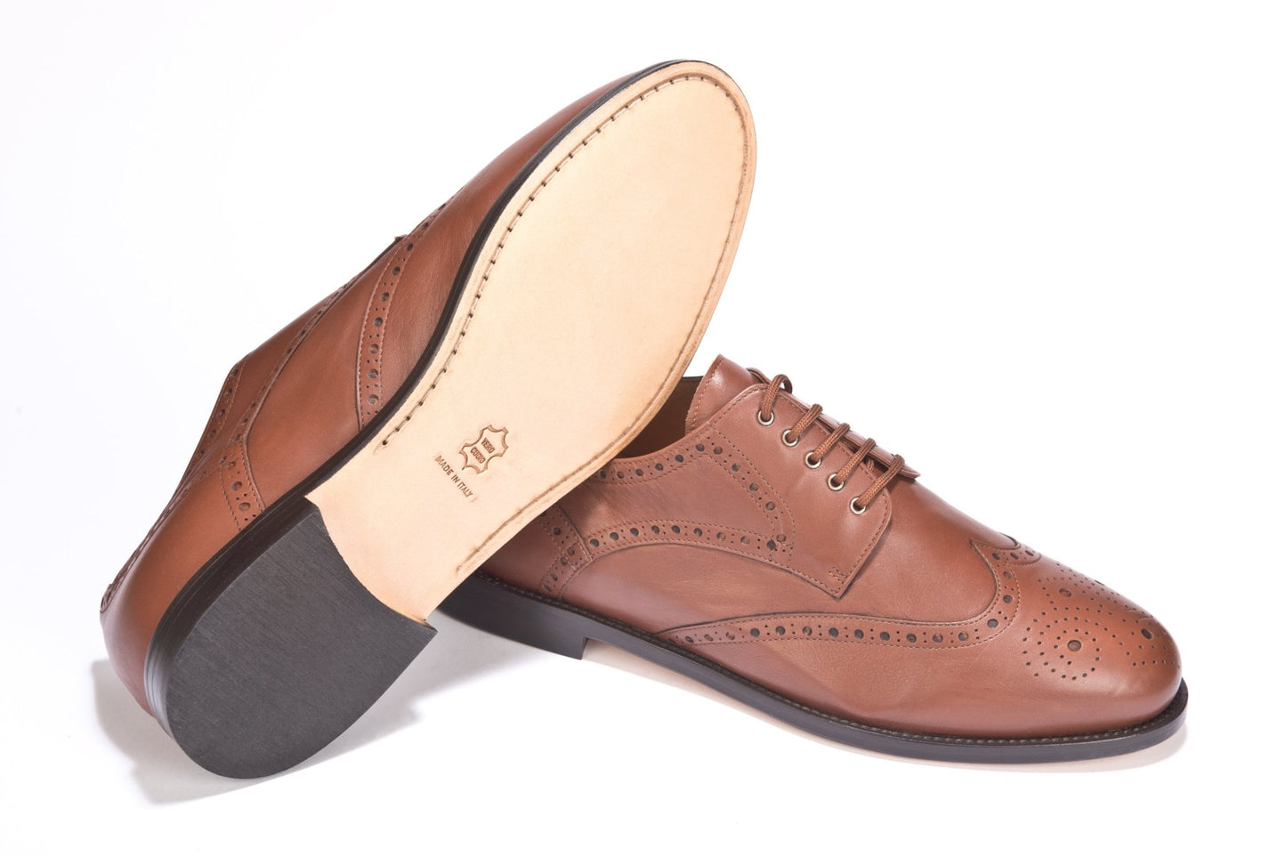 Loredan | suola in cuoio | marrone cognac - SteloItaly