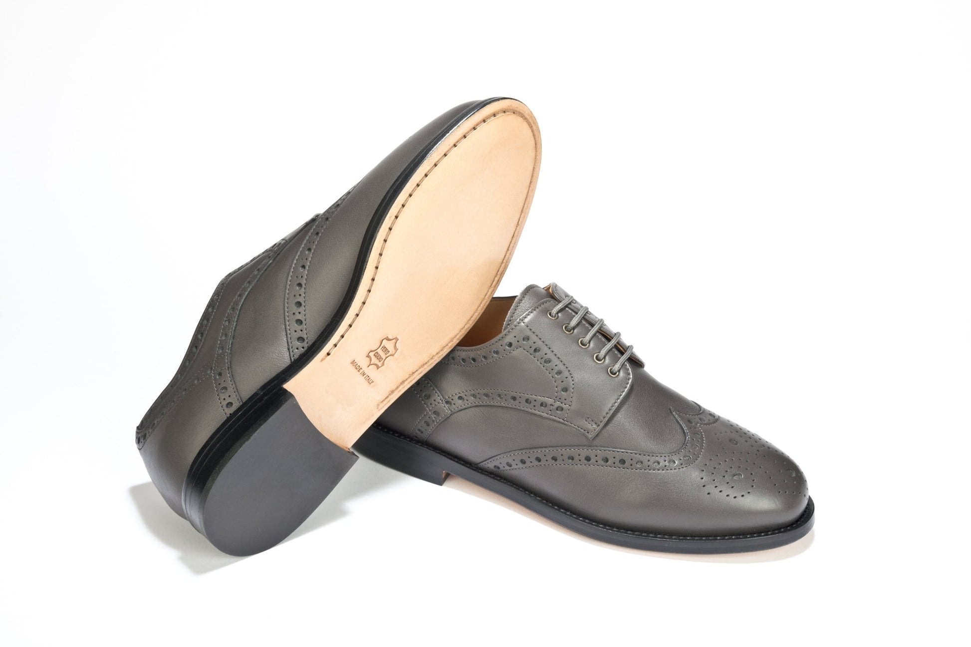 Loredan | suola in cuoio | grigio chiaro - SteloItaly